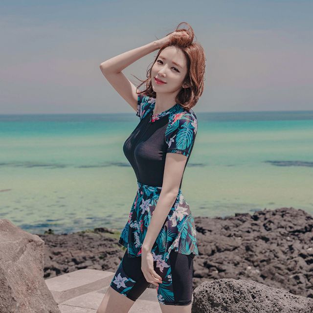 Hình thật -Bikini liền thân phối màu thanh lịch | BigBuy360 - bigbuy360.vn