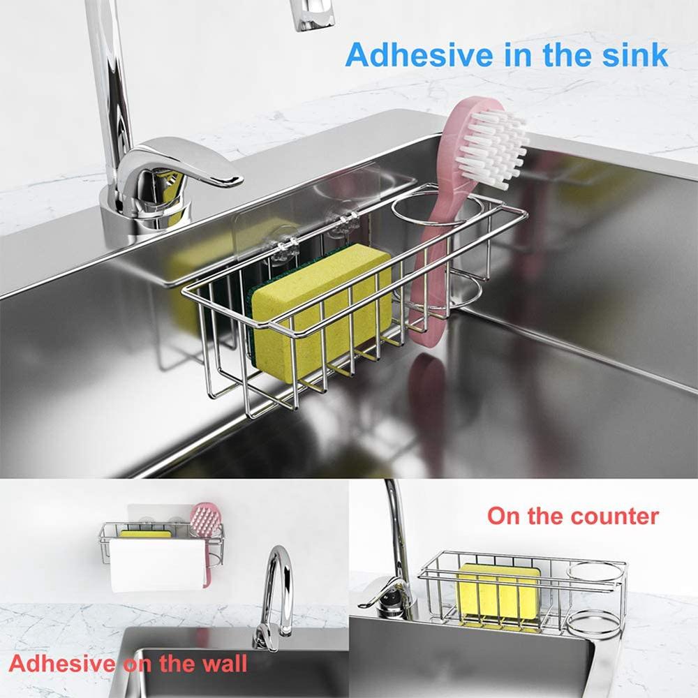 JARRED Giá Đỡ Miếng Rửa Chén Bằng Thép Không Gỉ Chống Thấm Nước Tiện Dụng