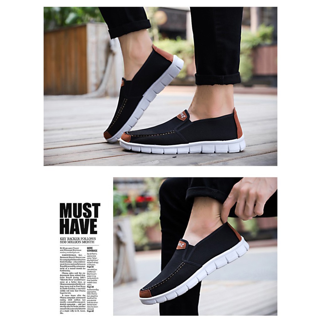 [GIẢM GIÁ + VIDEO THẬT] Giày Lười Nam Thể Thao Cá Tính Hàn Quốc Siêu Bền - Q36 | BigBuy360 - bigbuy360.vn