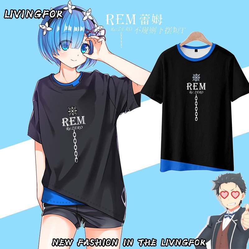 Áo phông Rem From zero to life in a other world, anime xoay quanh Ram quần nam nữ ngắn tay mùa hè