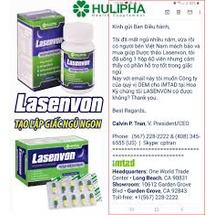 Lasenvon viên thảo dược hỗ trợ trị mất ngủ an toàn - Lọ 60 viên