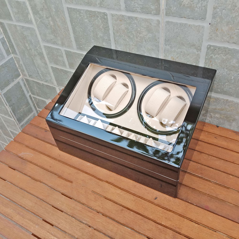Hộp xoay đồng hồ, hộp 4 xoay 6 trưng bày cho đồng hồ cơ bằng gỗ sang trọng