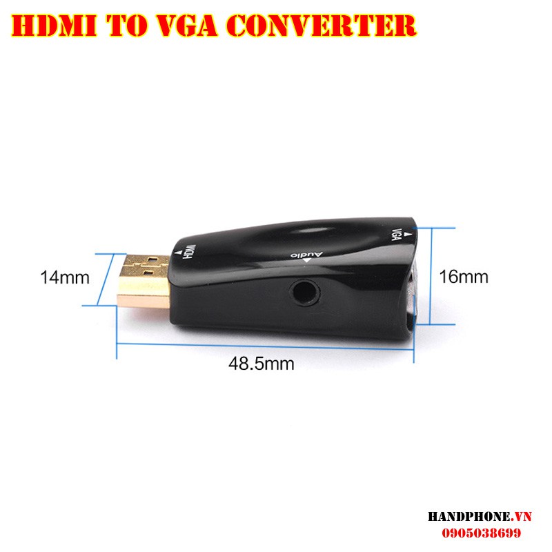 Cổng chuyển đổi HDMI to VGA + Audio Converter