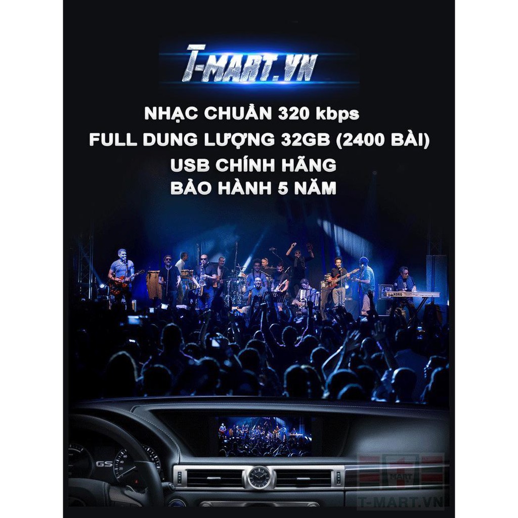 USB 32G nghe nhạc chất lượng cao cho xe hơi gồm 2500 bài nhạc mp3 320Kps + 200 nhạc hình DIXV | BigBuy360 - bigbuy360.vn