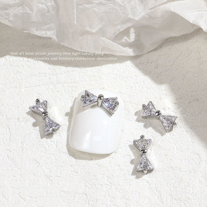 Hạt Charm Hình Nơ 3D Đính Trang Trí Móng Tay Nghệ Thuật Thời Trang