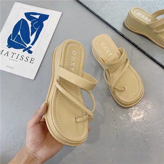 🎀 Dép xỏ ngón ulzzang độn đế | đế bằng màu pastel siêu xinh CÓ ẢNH THẬT