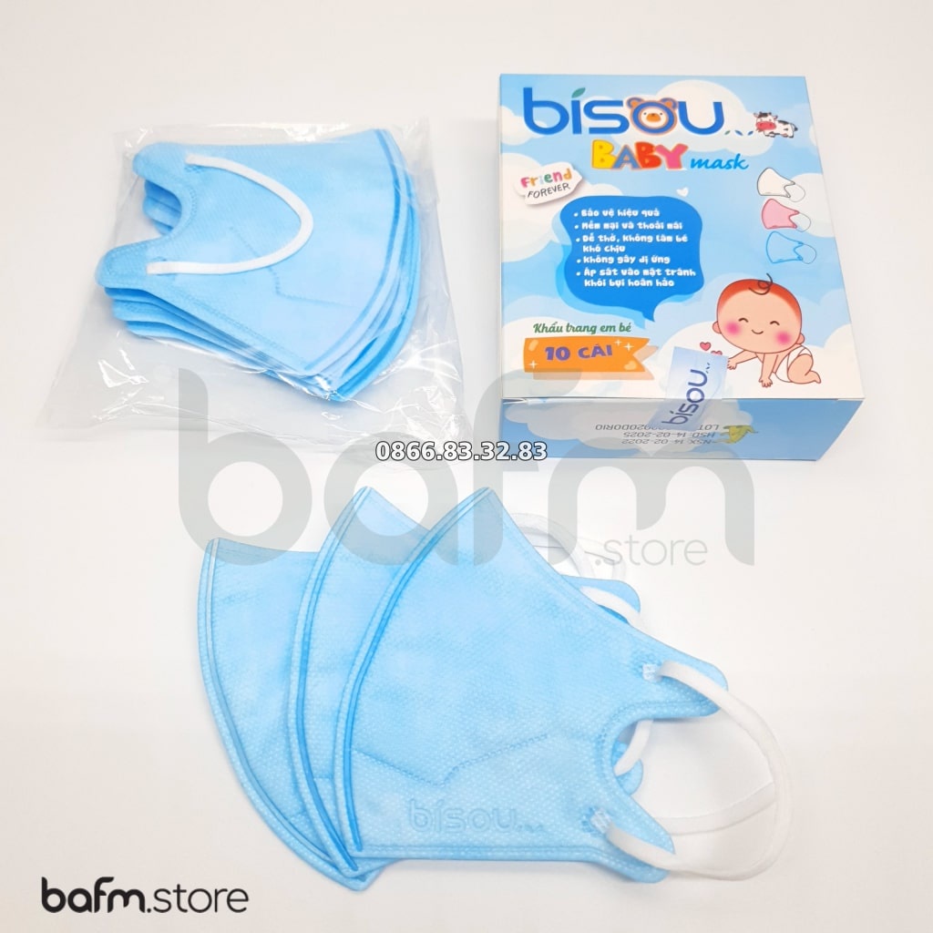 Khẩu Trang Y Tế 3D Cho Bé - Bisou Baby Mask
