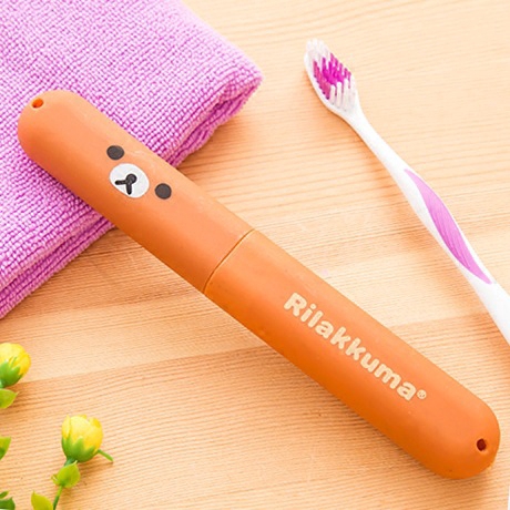 Set 2 Hộp Đựng Bàn Chải Đánh Răng Hình Gấu Đáng Yêu Màu Sắc Ngẫu Nhiên
