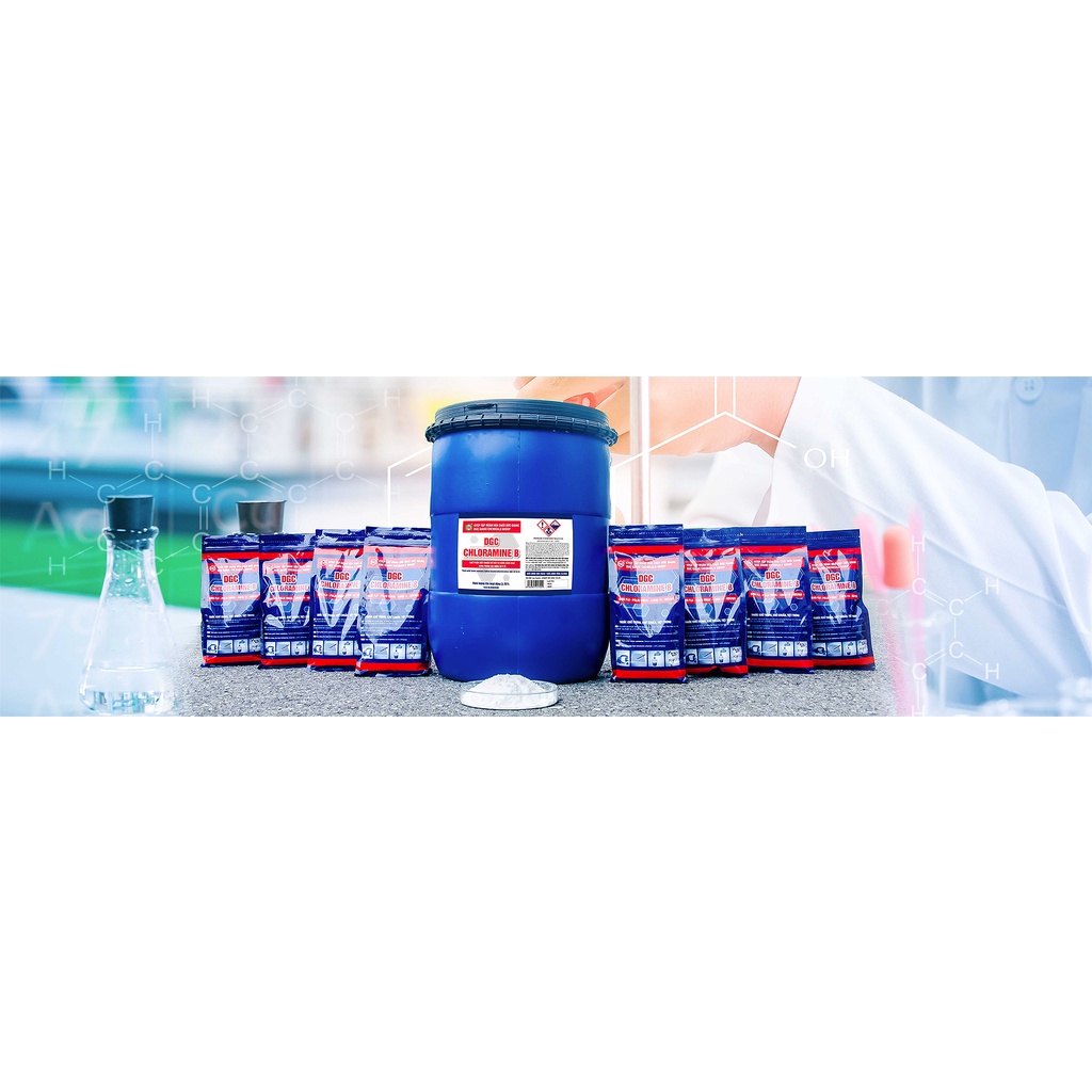 ( Sp ngăn ngừa dịch bệnh) Cloramin B - Bột khử trùng nước, sát khuẩn đồ dùng, khử khuẩn bề mặt,gói 1kg - Hàng chính hãng
