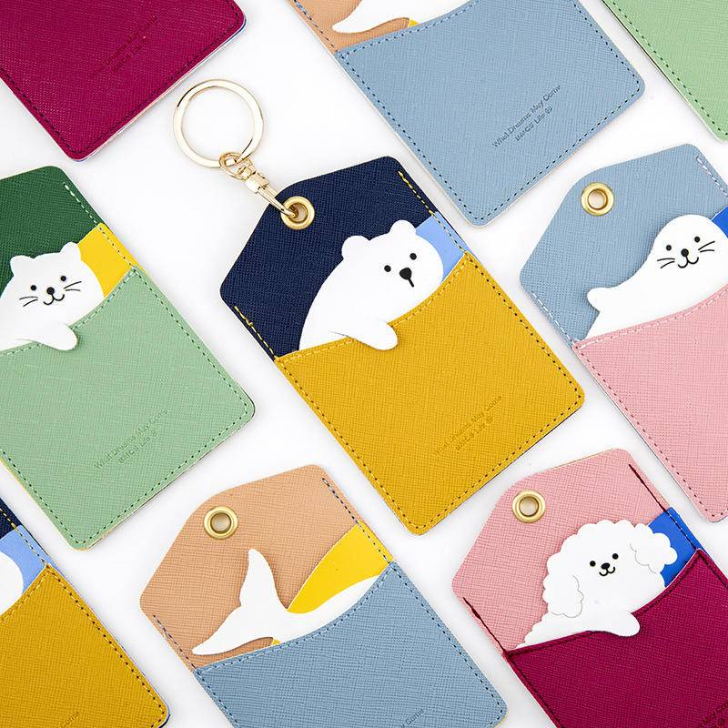 Móc Khóa Da PU Hình Thú Hoạt Hình Đáng Yêu