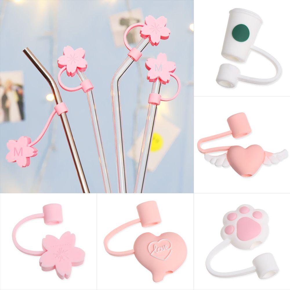 Narcis 1 Nắp Silicon Bịt Ống Hút Chống Bụi Kiểu Hoạt Hình Dễ Thương Tái Sử Dụng Tiện Lợi Ốp