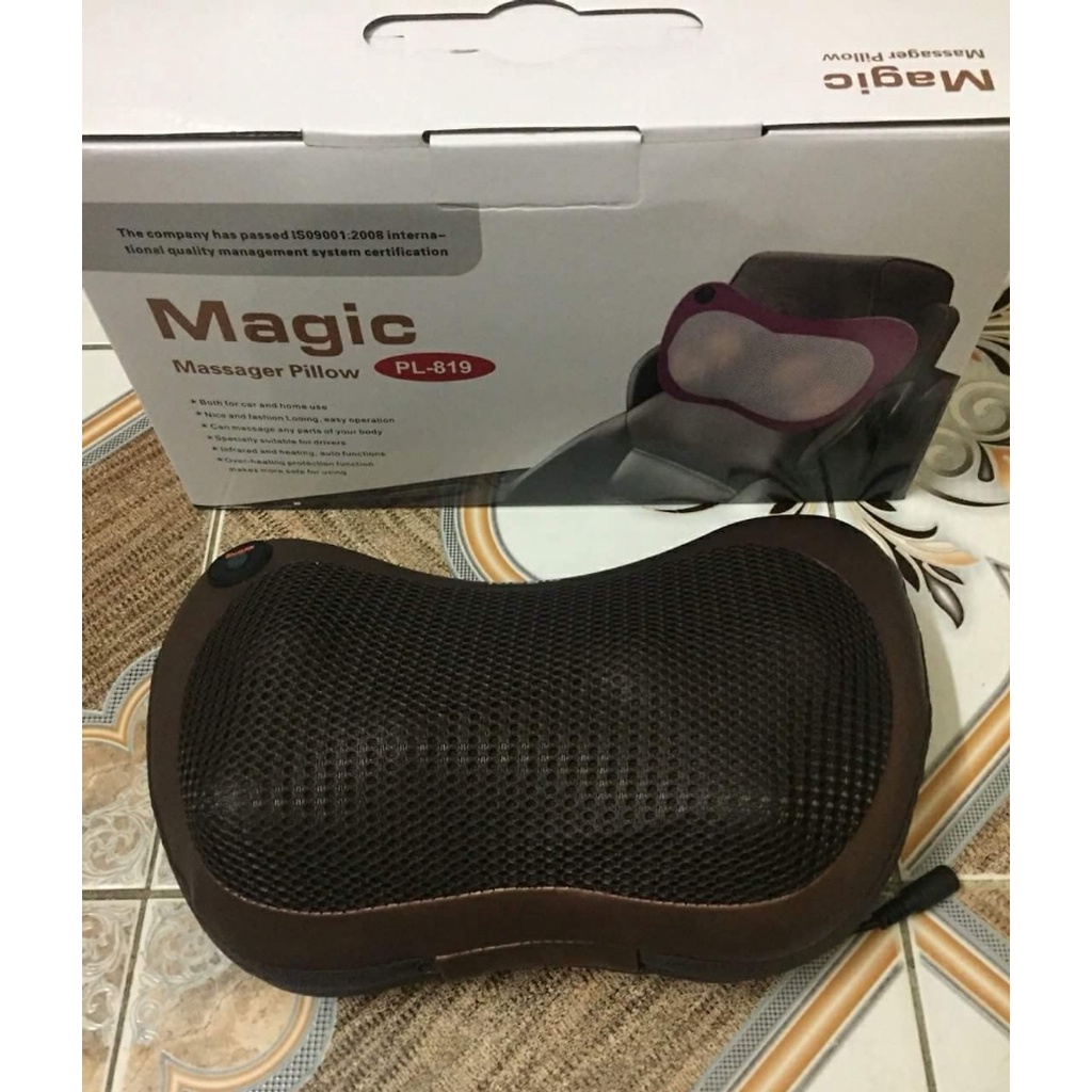 GỐI MASSAGE HỒNG NGOẠI 8 BI MAGIC PL- 819 (Hàng Xịn)