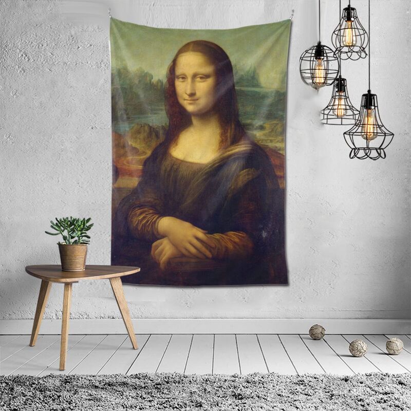 Thảm Treo Tường Trang Trí Hình Mona Lisa Độc Đáo