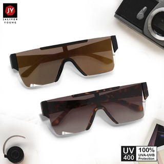Mắt kính mát nam nữ vuông gọng kính nhựa không vành thời trang UV400 Jaliver Young SP-1098