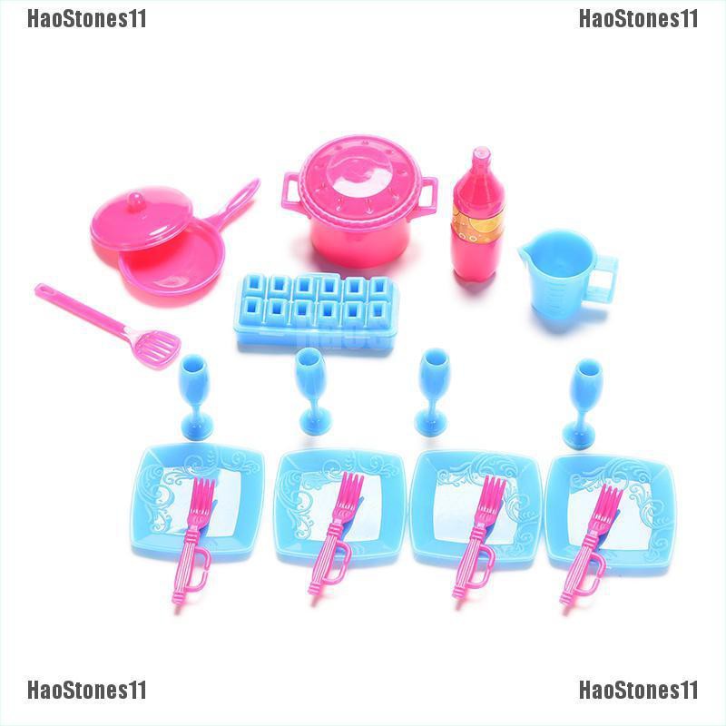 Set 18 Dụng Cụ Nhà Bếp Mini Màu Sắc Ngẫu Nhiên Cho Nhà Búp Bê