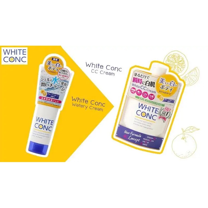 Sữa Tắm Và Kem Trắng Da Body White Conc