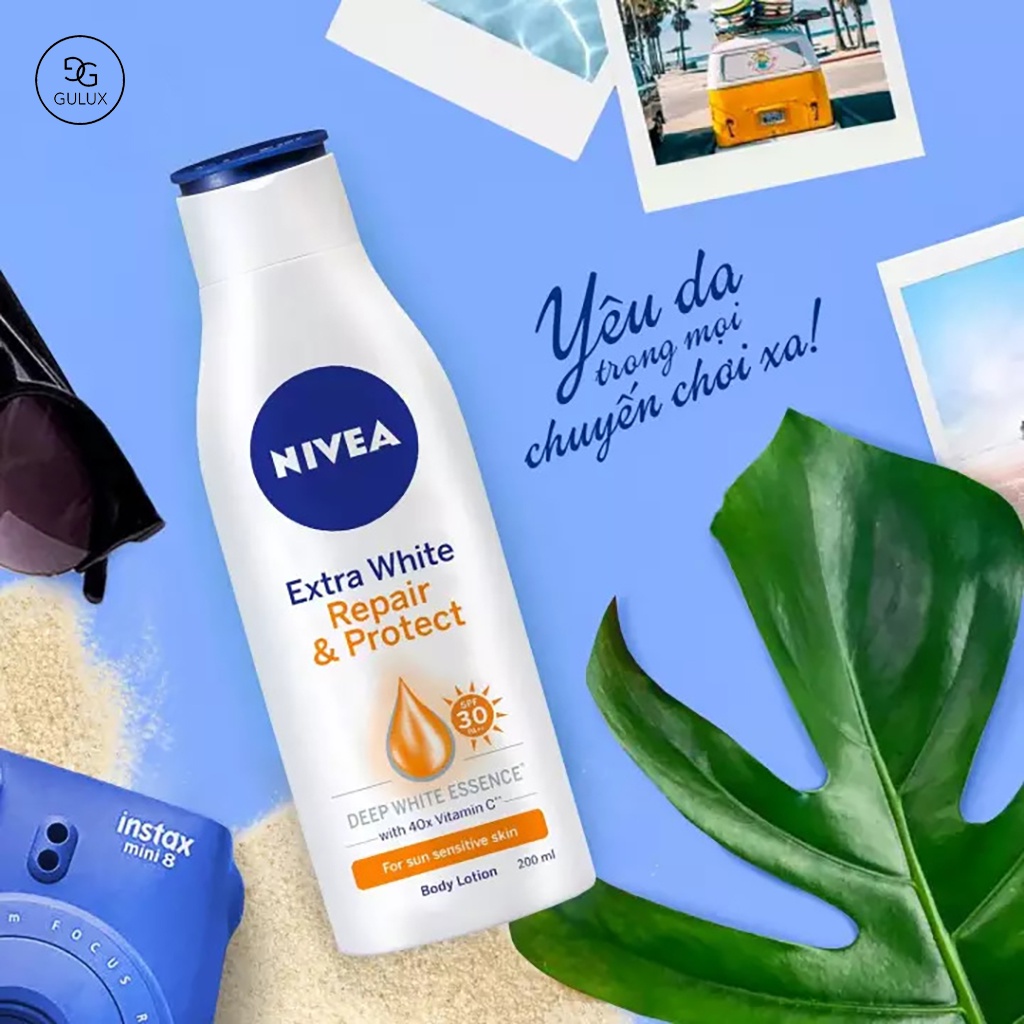 Sữa dưỡng thể dưỡng trắng Nivea Extra White Repair & Protect Body Lotion SPF30 PA++ giúp phục hồi và chống nắng