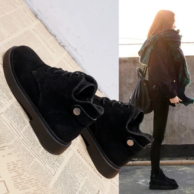 [Order] Giầy nữ da lộn cổ cao ấm áp phong cách (có ảnh thật) | BigBuy360 - bigbuy360.vn