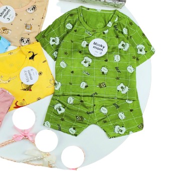 Combo 3 bộ đồ Minky Mom cho bé | Cộc tay thun lạnh | 100% cotton mềm mịn | 5-15kg
