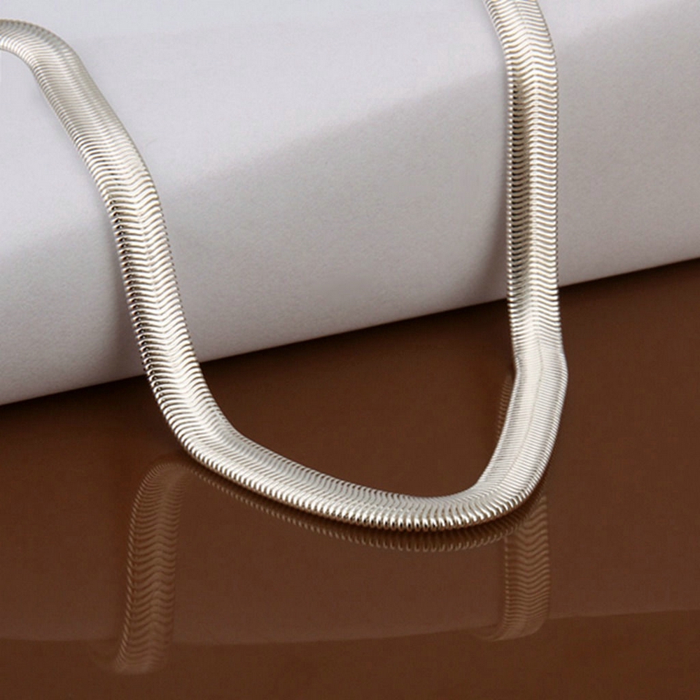 Dây chuyền xi mạ bạc 925 kiểu rắn sành điệu cho nữ