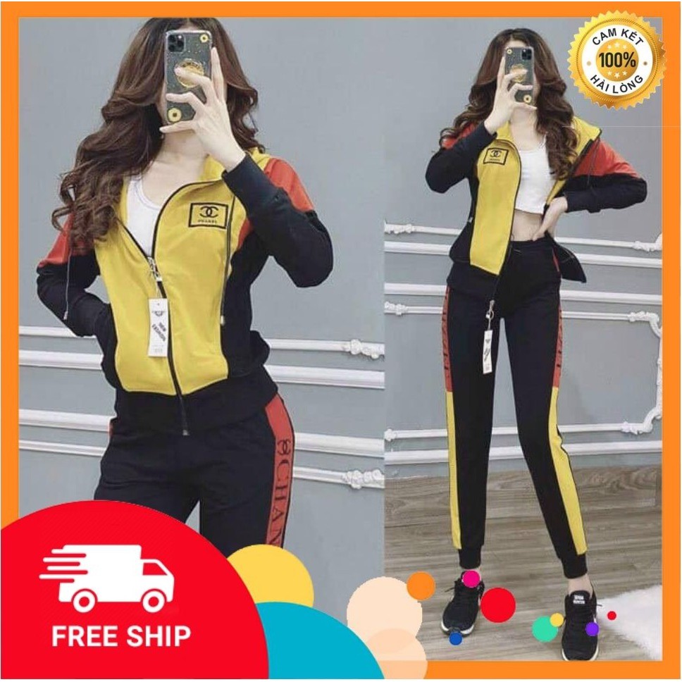 Set bộ thu đông - Set bộ nữ 2 món phối màu cao cấp