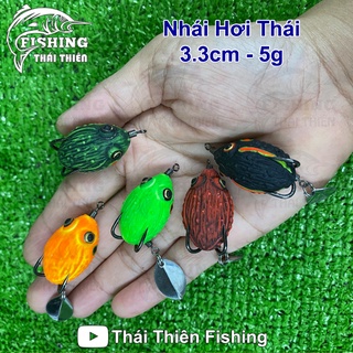 Mồi Giả Câu Cá Lóc, Chẽm Thái Lan, Nhái Hơi CC Bụng Cóc Dài 3.3cm Nặng 5g