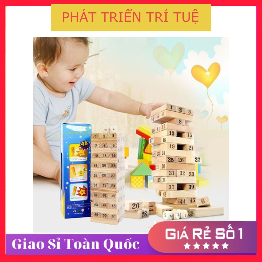 Đồ chơi rút gỗ luyện trí thông minh 54 thanh mini cho bé (Đồ Chơi Trẻ Em)