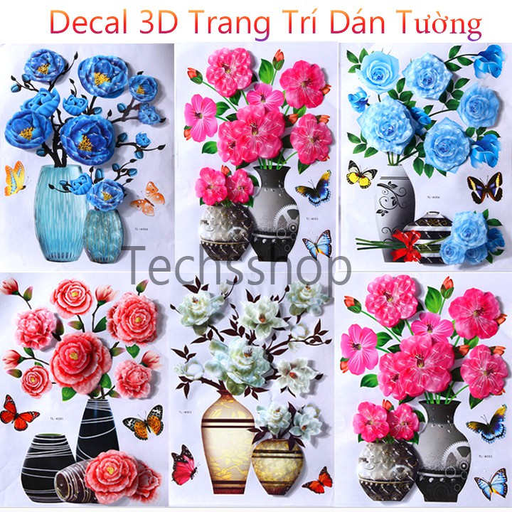 Decal Trang Trí Dán Tường 3D Nhiều Mẫu - Decor Trang Trí Phòng Ngủ, Phòng Khách, Phòng Bếp Kích Thước 40x30cm