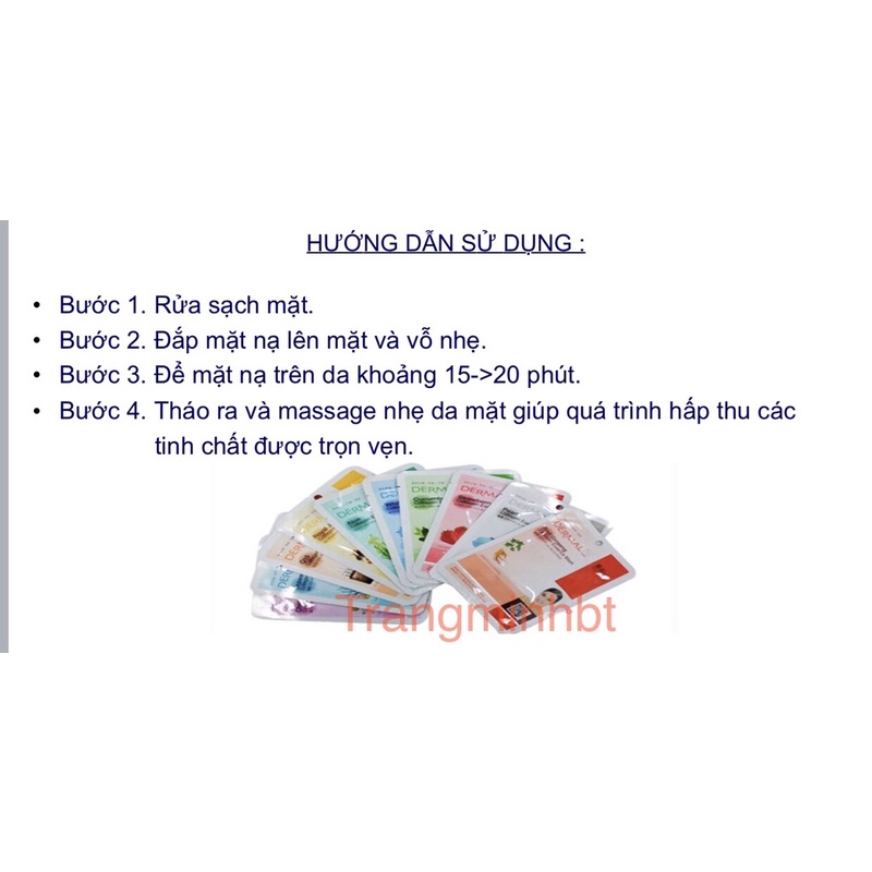 Mặt nạ DERMAL Dưỡng Da Cấp Ẩm Tái Tạo Collagen Chăm Sóc Da Trắng Sáng Mềm Mịn