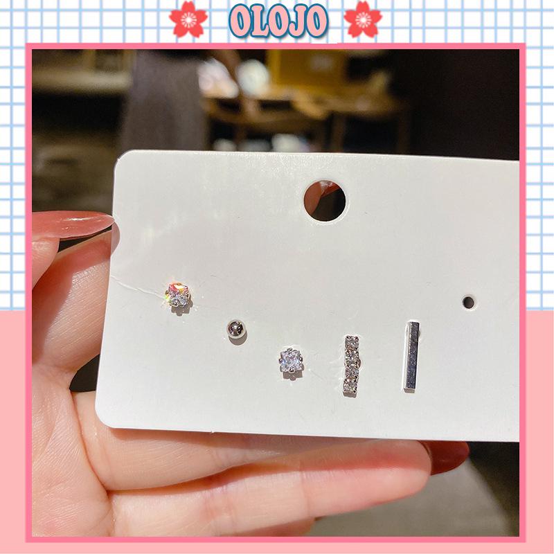 Bộ 5 Khuyên Xỏ Lỗ Tai S925 Không Phai Màu Thời Trang Cho Nữ