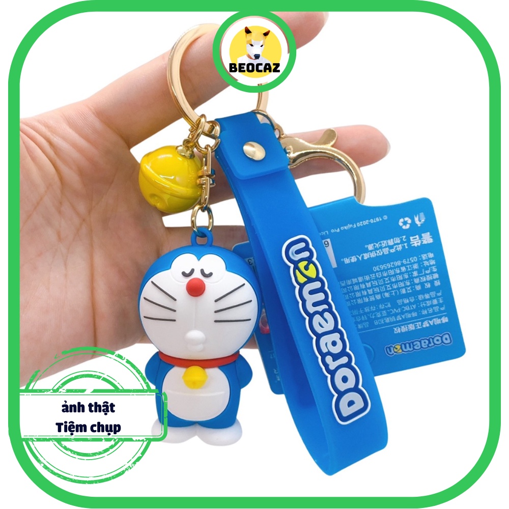 Móc khóa Doraemon Mon Ú Mèo Máy dễ thương gắn chuông vàng đáng yêu Có quà tặng