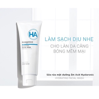 Sữa rửa mặt Neogence cấp ẩm sâu với Axit Hyaluronic 125ml Đài Loan HSD 2024