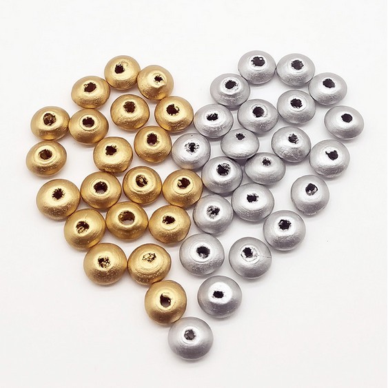 Túi 50 Hạt Gỗ Xỏ Lỗ 6 * 12MM Dùng Để Làm Đồ Trang Sức Thủ Công