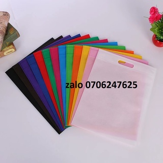 Túi vải không dệt pp gấp hông chọn size, chọn màu