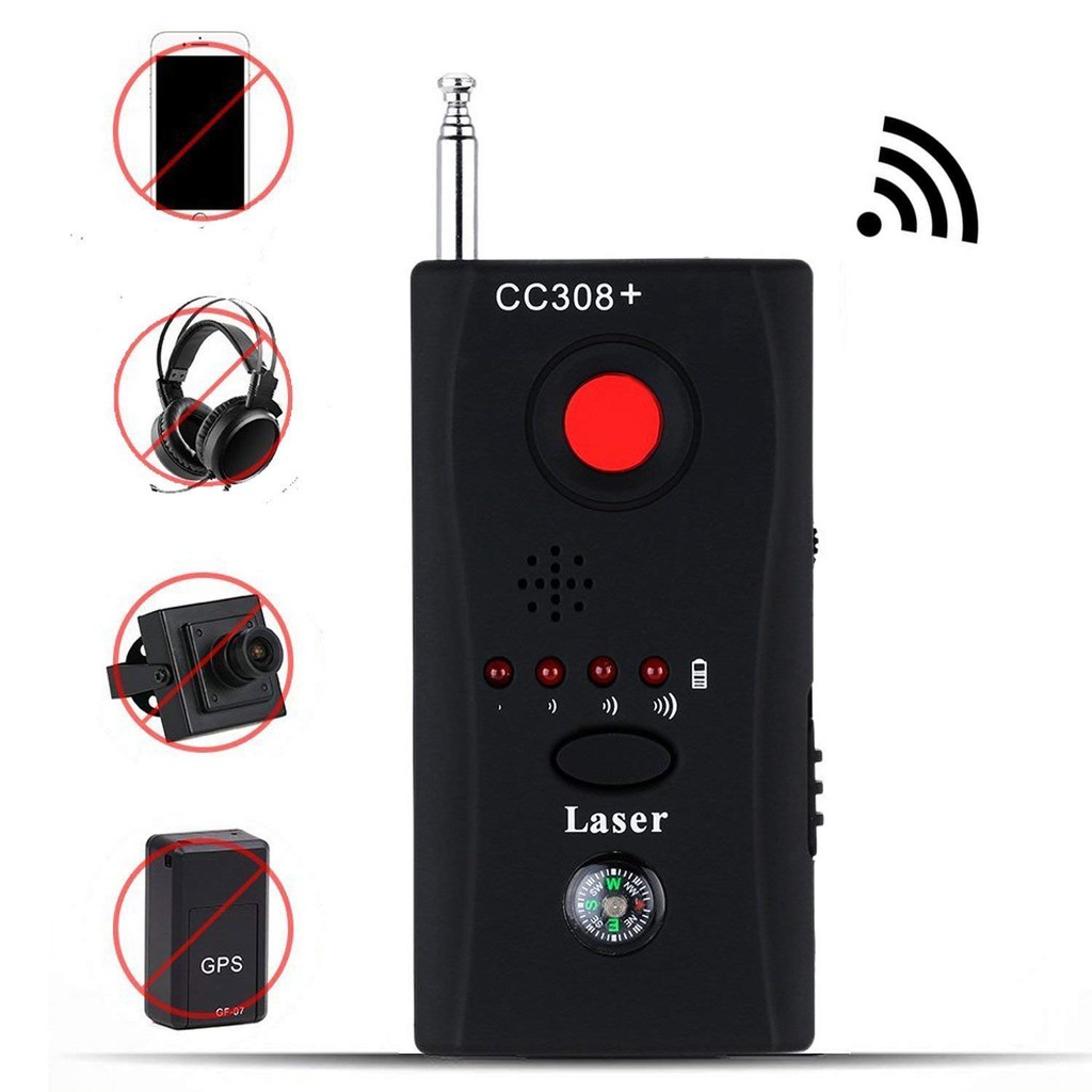 Máy dò thiết bị định vị, Camera quay lén, GPS, Nghe trộm CC308 bằng sóng wifi, sóng điện thoại