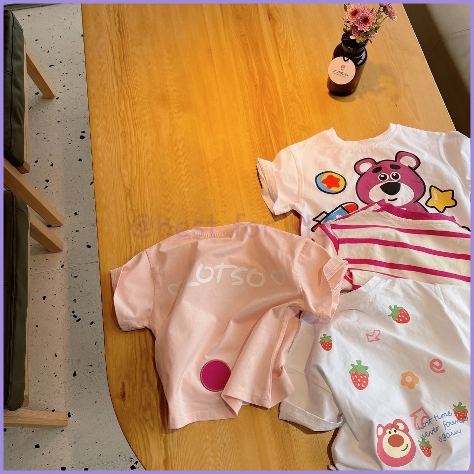 Áo Thun Tay Ngắn In Họa Tiết Hoạt Hình Dễ Thương Thời Trang Mùa Hè Cho Bé Trai Và Gái