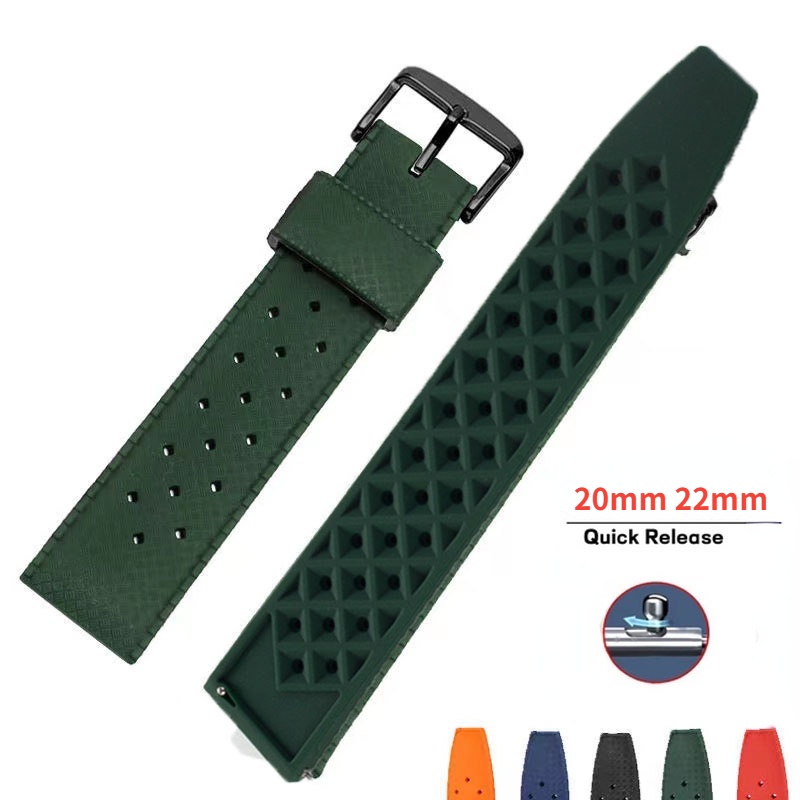 Dây Đeo Silicon Chống Nước Thả Nhanh Cho Đồng Hồ Seiko Diver Scuba Oris
