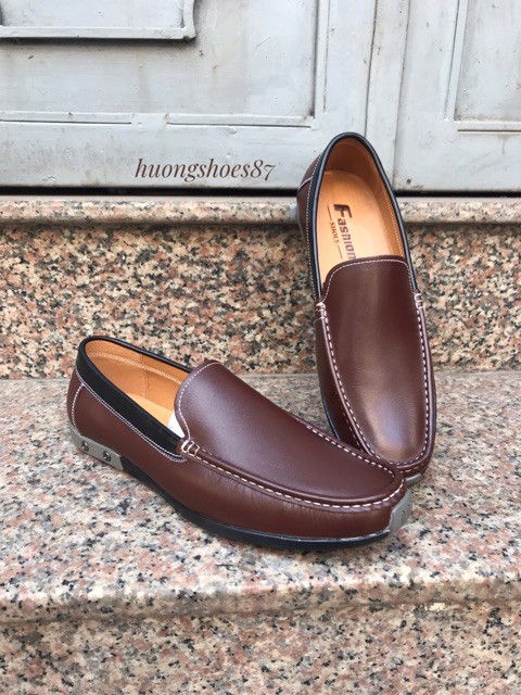 [NHẬP HUONV1 GIẢM 30k ]- Giày Lười Nam Da Bò - Bảo hành 12 tháng. | BigBuy360 - bigbuy360.vn
