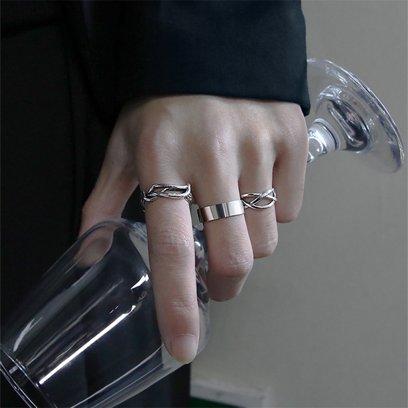 Nhẫn Trang Sức Có Thể Điều Chỉnh Phong Cách Retro S925 F851