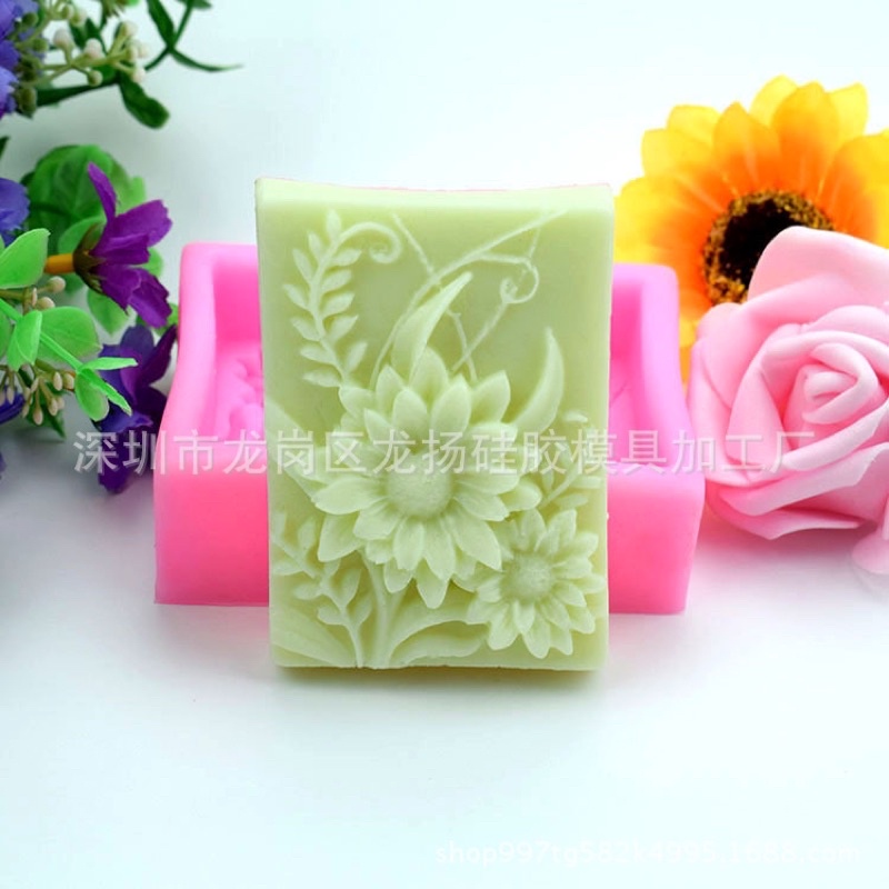 Khuôn làm bánh trung thu hình bông tuyết Tự làm bằng tay Xà phòng Silicone Khuôn kẹo mềm Bánh nướng Khuôn làm bánh bán