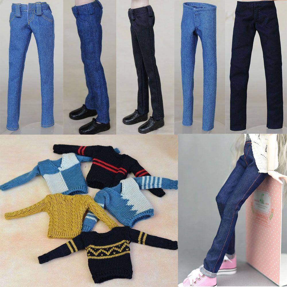 BEBETTERM Bộ Áo Sweater Dệt Kim + Quần Dài Thời Trang Cao Cấp Cho Búp Bê Nam