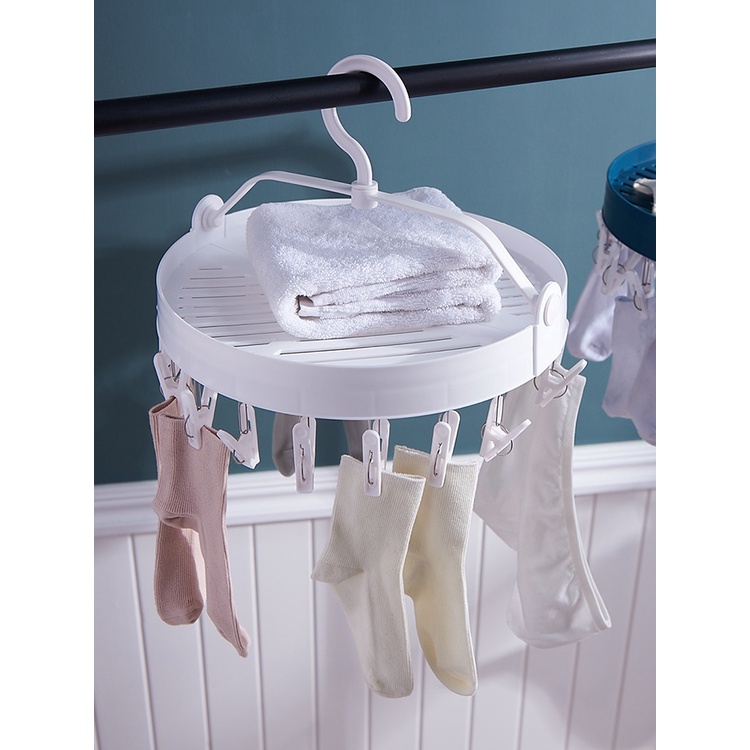 [Hàng Sẵn] Móc Chùm Phơi Quần Áo , Đồ Lót , Vớ Gấp Gọn Đa Năng Chống Gió Hình Tròn【Tennessee052】