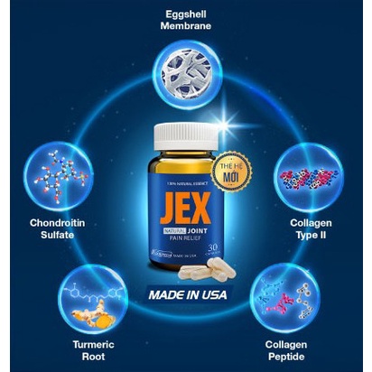 Jex natural joint pain relief  - Viên uống bổ khớp [Jex max, glucosamine)