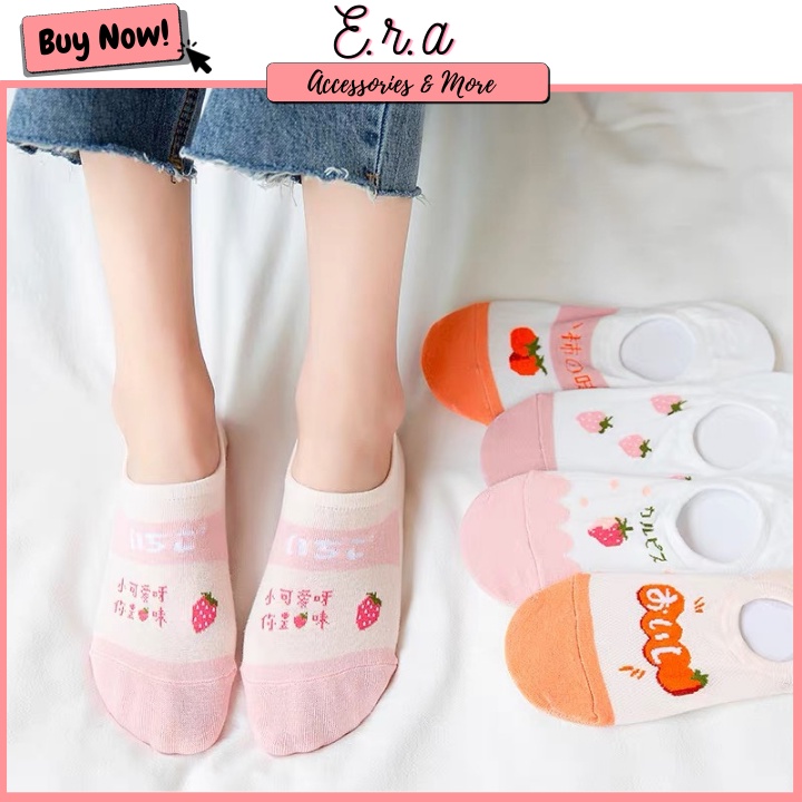Tất Lười Trái Cây Freesize ERASHOP 076404 - Nhiều Màu Dễ Thương, Thoáng Khí, Co Giãn 4 Chiều Freesize, Rẻ Đẹp