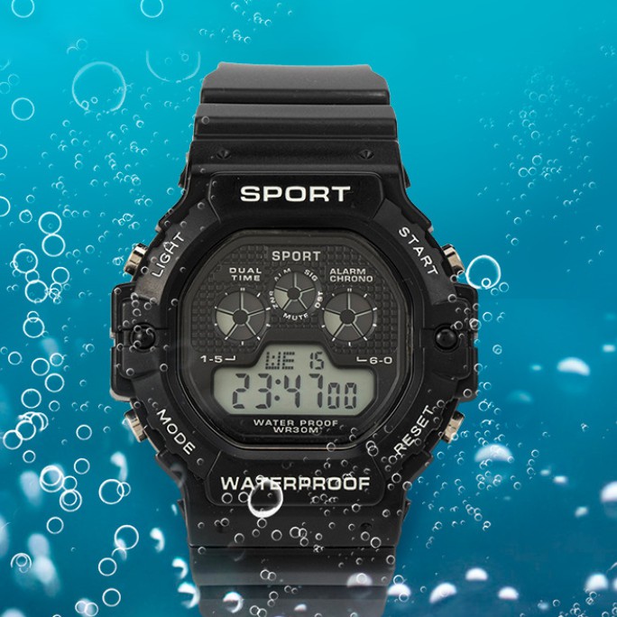 Đồng hồ điện tử nam nữ Sport S3V kiểu dáng thể thao, chống nước tốt, full chức năng