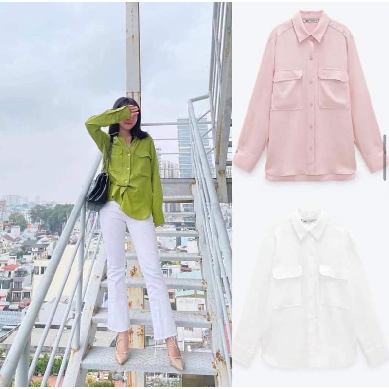 SƠ MI TAY DÀI ZR XUẤT XỊN VẢI THÔ LỤA XƯỚC
