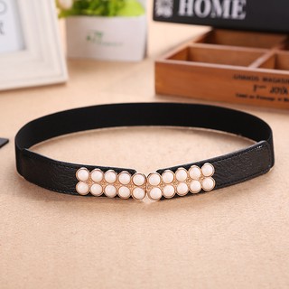 Thắt lưng thun khóa giả trân châu