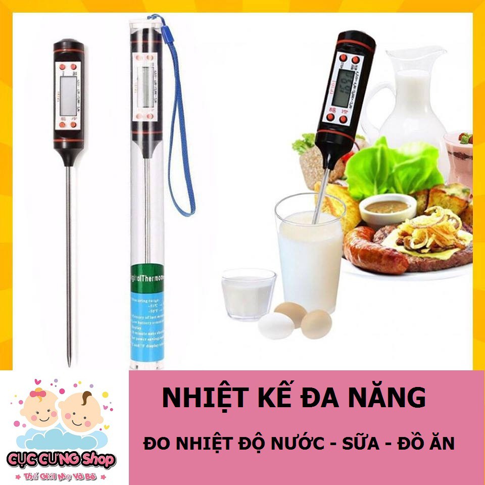 Nhiệt kế đo nhiệt độ nước pha sữa cho các mẹ