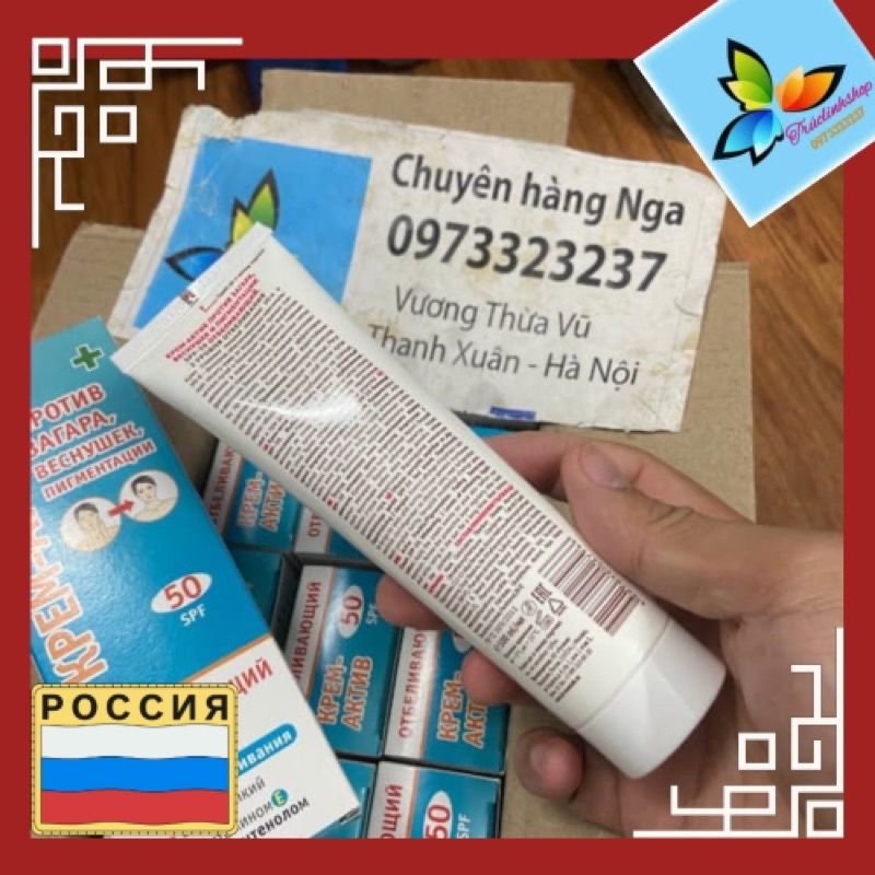 Kem chống nắng và làm trắng da toàn thân SPF 50 kpem aktnb của Nga 100ml