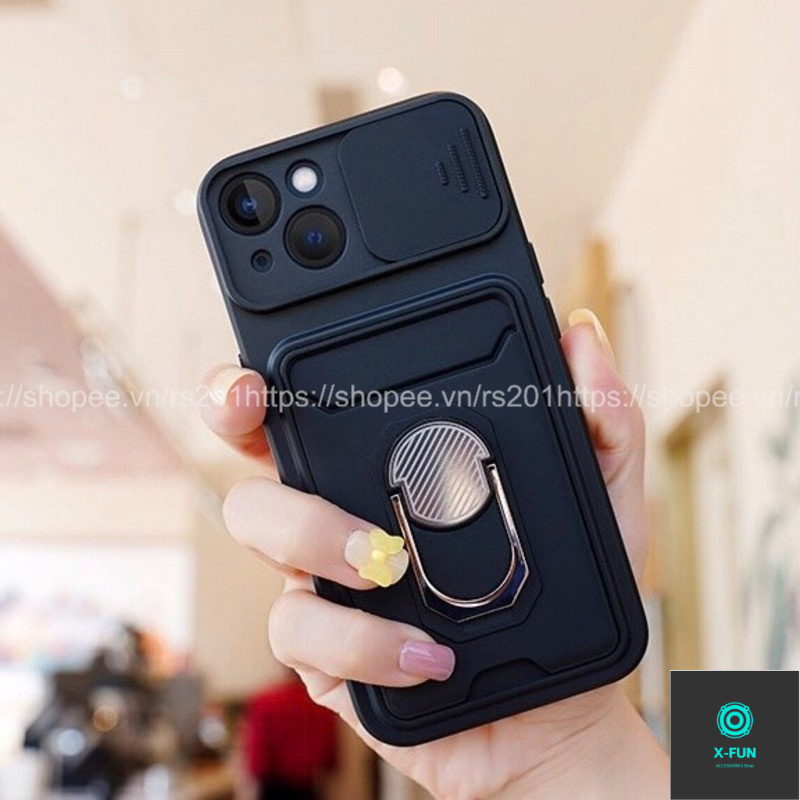 Ốp lưng CÓ TÚI và NHẪN đỡ điện thoại dành cho iphone 6/6plus/6s/6splus/7/7plus/8/8plus/x/xr/xs/11/12/13/pro/max